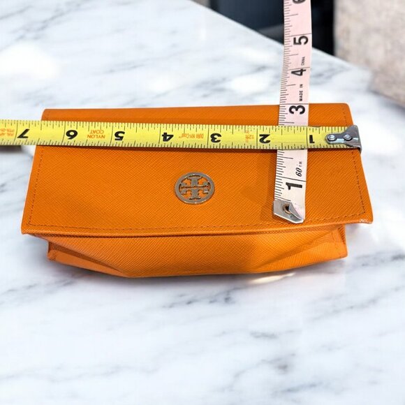 Tory Burch Sunglasses Case Orange Faux Leather Soft Case - Picture 9 of 9